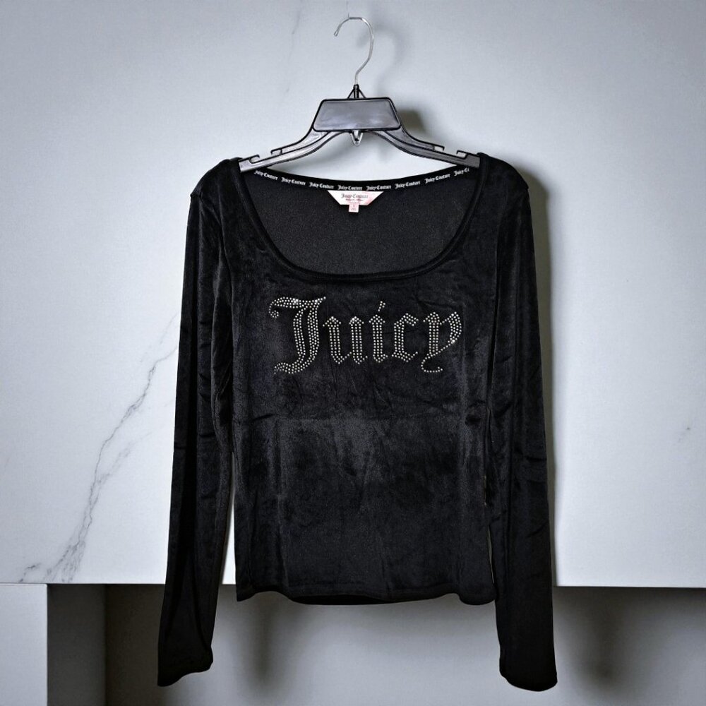 Juicy Couture Large Black Long Sleeve Top